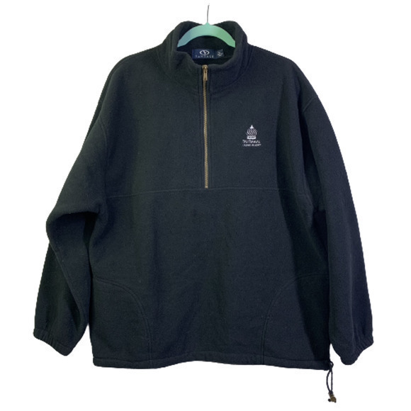 VANTAGE Black Trump Taj Mahal‎ Casino Half-Zip Fleece Pullover - Picture 1 of 8